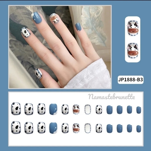 2/$16 3D Cow Press On Nails - Picture 3 of 17